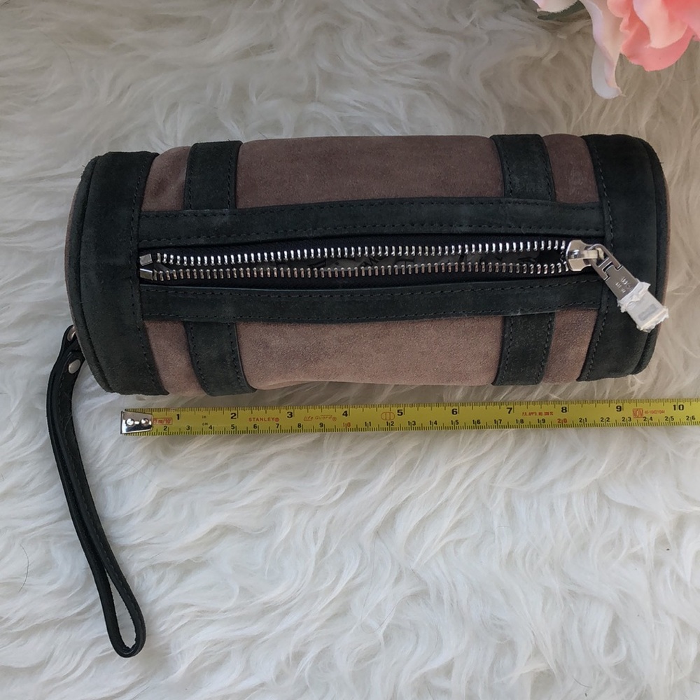 RARE • WORTH NEW YORK • Suede Leather Barrel Crossbody Adjustable Bag w/ Dustbag - Picture 13 of 16